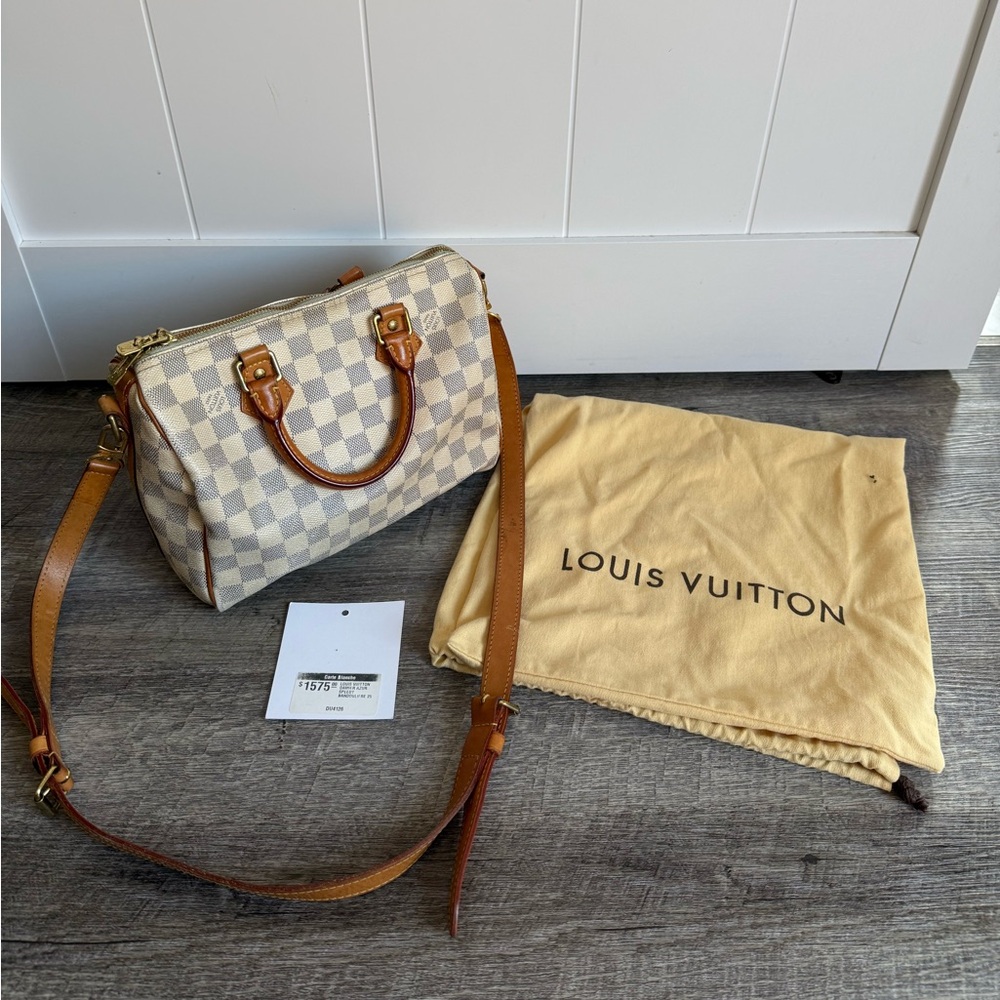 Louis Vuitton Cream Damier Azur Crossbody Bag
